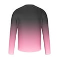thumbnail image 4 of Wdfiry Long Sleeve Tee Shirts for Men Deals Clearance Men's Loose Round Neck Gradient Printing Long-sleeved T-shirt Top, 4 of 4