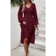 thumbnail image 4 of Vestido PRETTYGARDEN, midi, manga larga, cintura imperial, para mujer, 4 of 7