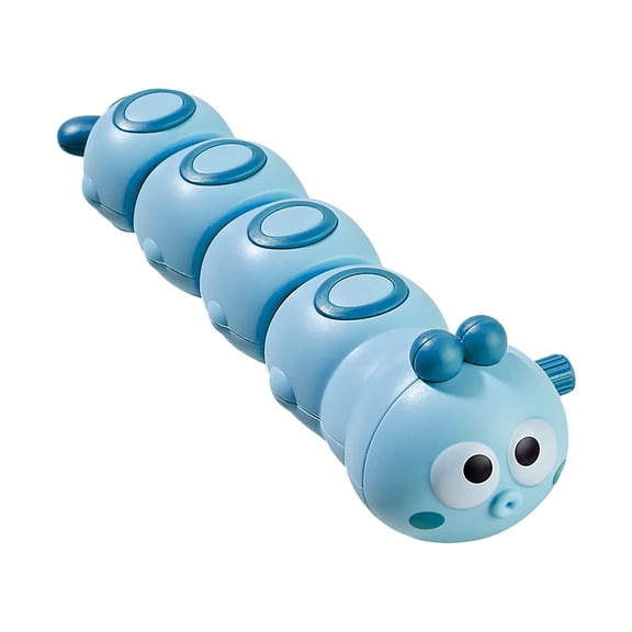 Baby Clockwork Crawling Toy Educational Cute Cartoon Animal Swing Wind Up Toy for Parent Child Interaction Blue
