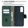 thumbnail image 4 of Galaxy S20 FE (2020) Case, Dteck Shockproof Wallet Flip Folio Wallet Case with Kickstand Card Slots Magnetic Closure, green, 4 of 6