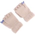 thumbnail image 4 of Kid Toddler Magic Winter Wool Knit Mitten Convertible Flip Top Fingerless Gloves, 4 of 7