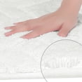 thumbnail image 3 of Unique Bargains Bathroom Rugs Non Slip Bath Mat Geometric Soft Mat Washable Carpet White 16*24in, 3 of 6