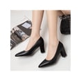 thumbnail image 4 of Fangasis Womens Pump Shoes Non-slip High Heels Slip On Pumps Party Lightweight Dress Shoe Black 7.5, 4 of 9