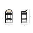 thumbnail image 4 of Americana Mid-Century Modern 30.5" Cane Back Bar Stool Jet Black, 4 of 10