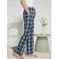 thumbnail image 4 of HiddenValor Women Lightweight Woven Cotton Plaid Pajama Lounge Pants With Pockets, 4 of 5
