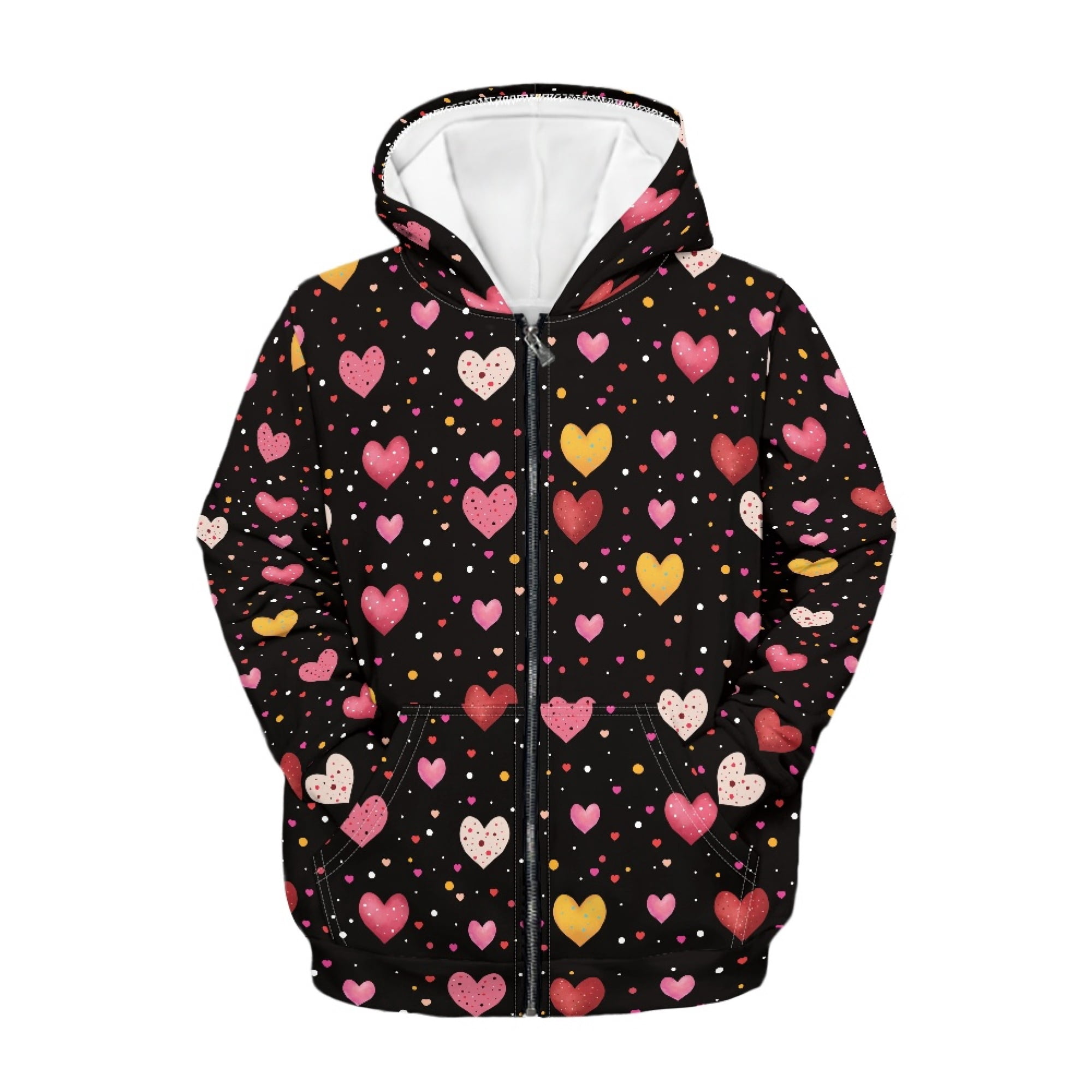 DISNIMO Kids Heart Hoodie Girls Zip Up Hoodies Size 14-16 Hoodie Sweatshirts with Zipper Sweatshirt for Girls Colorful Hoodies for Boys Hoodie Jacket Teens Hooded Jackets Children Fall Clothing