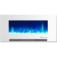 thumbnail image 5 of Hanover 42 In. Wall-Mount Electric Fireplace in White with Multi-Color Flames and Crystal Rock Display, 5 of 8