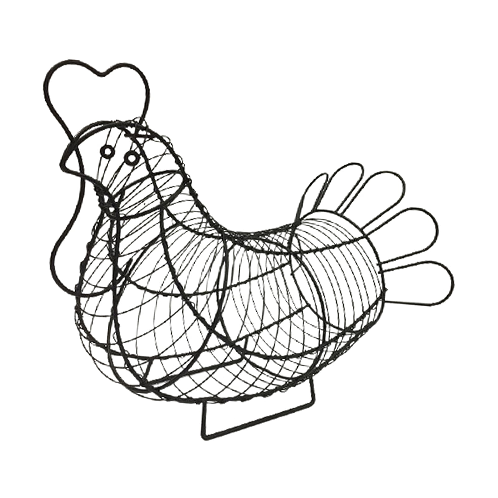 ChickenShaped Egg Basket Fruit Storage Wire Basket for Home Kitchen