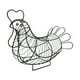 thumbnail image 1 of Canasta de almacenamiento de huevos de hierro innovador Decoración en apariencia de soporte de huevo con forma de pollo, 1 of 7