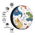 thumbnail image 4 of Fotbe Dinosaur Funda de Llanta de Repuesto con Estampado, Engrosada, Ajuste Universal para Jeep, Remolque, RV, SUV, Camión-16 inch, 4 of 6