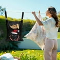 thumbnail image 2 of SEANATIVE Christmas Black Cat Clothespin Storage Bags Soft Laundry Clothespin Bag Home Decor Clothespin Bag with Large Opening Hanging Storage Organizer for Outdoor, 2 of 7