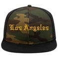 thumbnail image 5 of Old English Los Angeles Embroidered Flat Bill Snapback Cap, 5 of 10