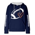 thumbnail image 4 of Rbaofujie Chandails d'Automne pour Femmes Décontractés à Manches Longues à Col Rond Chandails pour Dames Hauts Blouse Chandail à Capuchon Uni Bleu Marine Chandails à Capuchon et Chandails pour Femmes, 4 of 4