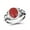 Red, variant on Elegant Vintage Oval Shaped Abalone Shell on .925 Sterling Silver Ring - 7