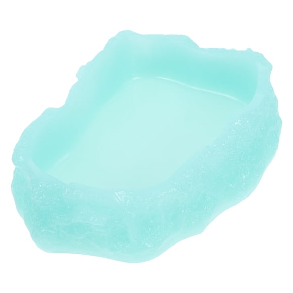 BRIGHTFUFU Plato de reptil de hogar tazón luminoso tazón de desgaste de agua