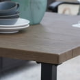 thumbnail image 3 of Grand Patio Indoor/Outdoor ELMDALE Rust-Resistant Steel Dining Table with Wood Grain Top (37.4''×37.4'') and Umbrella Hole, Brown, 3 of 6