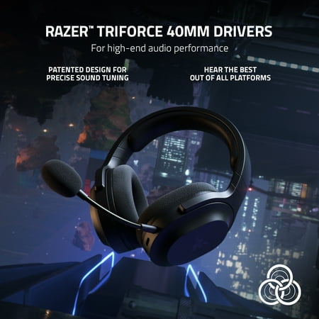 Razer - Barracuda X 2022 Edition Wireless Gaming Headset for PC, PS5, PS4, Switch, and Mobile - Black