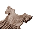 thumbnail image 3 of Vestido Dutebare para niña pequeña, algodón y lino, sin volantes, 3 of 5