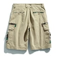 thumbnail image 6 of SOOMLON Summer Shorts for Men Loose Straight Pants Summer Beach Shorts Pocket Y2k Shorts Summer Patchwork Button Sport Shorts Khaki M, 6 of 9