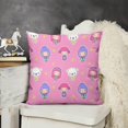Bybiment 1 Pack Plush Throw Pillow Cover, Cute Pink Pattern Girls Soft