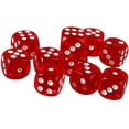 thumbnail image 4 of SHAR 10pcs Polyhedral Dice D6 Dice 16mm Acrylic Dice Set for DND Dice RPG MTG Table Games (Red), 4 of 5
