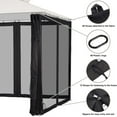 thumbnail image 2 of CJC Replacement Mosquito Netting for Gazebo Patio, 4-Panel Screen Sidewalls with Zippers, 300*300*230cm, Black (Mosquito Net Only), 2 of 16
