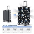thumbnail image 2 of Luggage Cover Anti Scratch, Blue White Daisies Flowers Elastic Suitcase Protector Fits 18-32 Inch Luggage, 2 of 2
