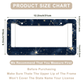 thumbnail image 3 of 1 Pcs Golden Stars License Plate Frame, License Plate Cover for Car Decorative Parts, Aluminum License Plate Bracket Holder Rust-Proof Weather-Proof for US Standard Car, 3 of 9