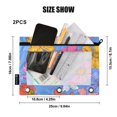 thumbnail image 3 of Ckdifva Cute Flowers Pencil Pouch 3 Ring Zipper Pencil Case Binder Pockets Clear Top Cosmetic Bag 2 Pack, 3 of 6
