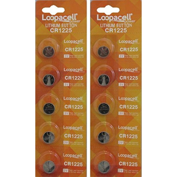 10 CR1225 Thermometer Batteries By Loopacell