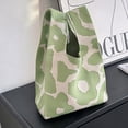 thumbnail image 1 of Bolsos Con Asa Superior Bolsos de mano para mujer, diseño de flores, bolso de muñeca tejido, gran capacidad para el trabajo (verde), 1 of 8