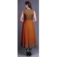 thumbnail image 4 of Bimba Kurti Longue Indienne Orange Damassé pour Femmes Tenue de Fête Imprimée Sans Manches Robe Anarkali Kurti X-Small, 4 of 6