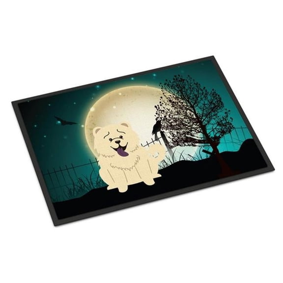 Carolines Treasures BB2330MAT Halloween Scary Chow Chow White Indoor or Outdoor Mat, 18 x 0.25 x 27 in.