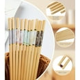 thumbnail image 2 of 10Pairs Bamboo Chopstick Reusable Wooden Chop Sticks Washable Chinese Style 9.5Inch, 2 of 7