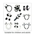 thumbnail image 3 of Plush Panda Headwear Multiple Patterns Cartoon for Head & Clothing Decoration, 3 of 19