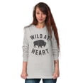 thumbnail image 4 of Wild At Heart Buffalo Inspirational Plus Size Long Sleeve Graphic Tee Shirt Brisco Brands 2X, 4 of 5