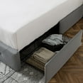 thumbnail image 4 of SHA CERLIN Light Grey Queen Size Platform Bed Frame with 4 Storage Drawers, Fabric Wingback Headboard, Adult, 4 of 10
