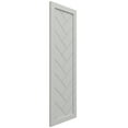 thumbnail image 2 of Ekena Millwork 18"W x 38"H True Fit PVC Single Panel Herringbone Modern Style Fixed Mount Shutters, Hailstorm Gray (Per Pair - Hardware Not Included), 2 of 9
