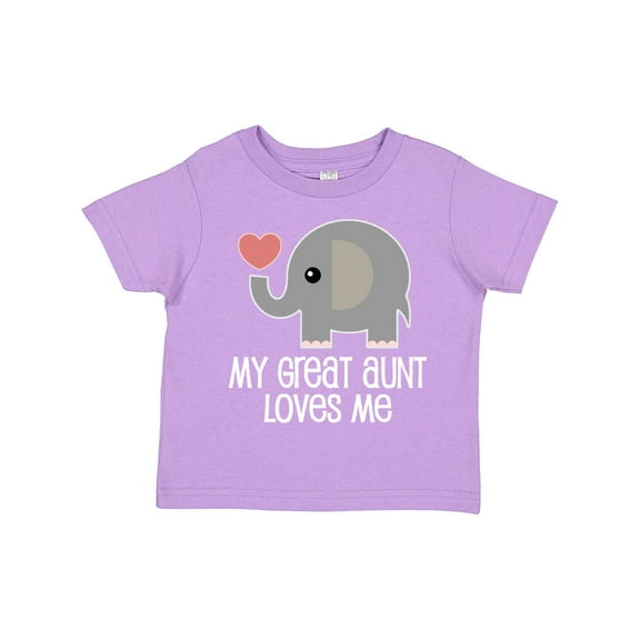Inktastic Great Aunt Loves Me Elephant Boys or Girls Toddler T-Shirt