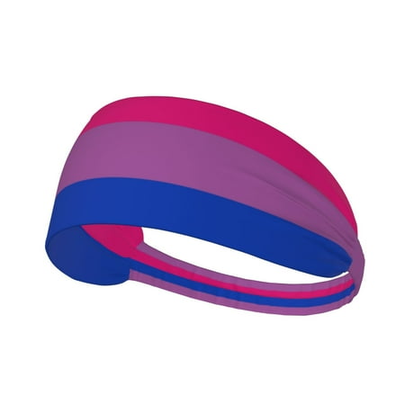 Bisexual Pride Flag Sweatbands Non Slip Headbands For Fashion Workout Yoga Sports Elastic Bands Exercise