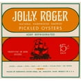 thumbnail image 3 of Retrolabel 12x12 Black Modern Framed Museum Art Print Titled - Jolly Roger Pickled Oysters, 3 of 5