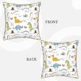 thumbnail image 3 of Haiem Dinosaur Print Velvet Soft Solid Decorative Square Throw Pillow Covers Set with Elegant Piping Christmas Cushion Case for Sofa Bedroom Car-20"x20", 3 of 8