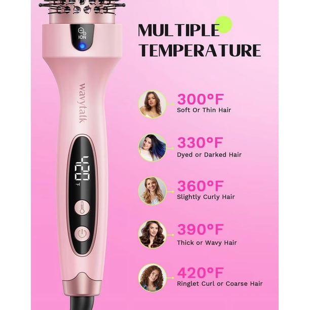 Wavytalk Negative Ion Single Thermal brush 1.5 Inch - Walmart