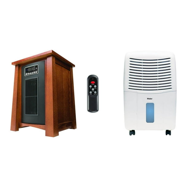 Haier 3 Heat Setting Infrared Zone Heater + Haier 32 Pint Mobile