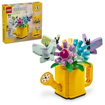LEGO Creator 3 in 1 Flowers in Watering Can Building Toy Set - Fun, Creative Activity for Kids, Girls and Boys, Ages 8  - Building Options for Rain Boots or Birds - Cute Birthday Gift Idea - 31149