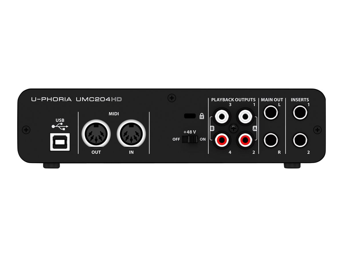 Behringer U-PHORIA UMC204HD - Audio interface - 24-bit - 192 kHz