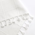 thumbnail image 6 of Zrodlmo Boho Farmhouse Shower Curtain Rustic Cottagecore Aesthetic Modern Bathroom Decor with Tassels, 72" x 72", White, 6 of 9