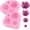 2Pcs Rose mold, variant on Roses Mold Flower Silicone Cake Molds Chocolate Sugarcraft Decorating Fondant Fimo Tools 4 Size Pink 2 Piece