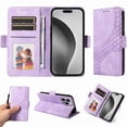 thumbnail image 5 of Funda GANGXUN para iPhone 16 Pro con diseño acolchado elegante, cuero PU, protección total y ajuste preciso, 5 of 5