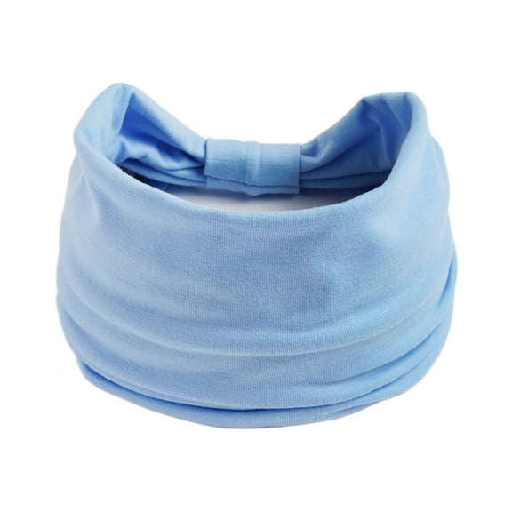 Kelon Wide Elastic Knotted Headband, Non Slip Sweat Wicking Hairband, Soft Stretch Sports Hijab for Yoga Running Workout Daily Wear, One Size Heardband